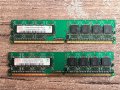 РАМ памет за компютър SK Hynix 2 x 512MB DDR2-667 PC2-5300 UDIMM (кит), снимка 1 - RAM памет - 37694402