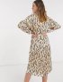 ASOS DESIGN елегантна сатенена рокля тип риза с колан, снимка 4