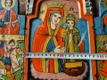 Възрожденска Домашна Икона Триптих Перфектна оригинал 19 век , снимка 7
