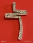 Уникален стилизиран кръст с инкрустирани цирконий подходящ аксесоар за специални поводи 30679, снимка 9