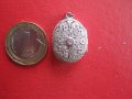 Уникален сребърен медальон висулка с камъни 