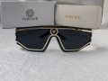 Versace 2023 дамски мъжки слънчеви очила маска черни кафяви прочрачни, снимка 5