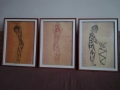 Картина "Арабски момичета" комплект от 3 броя, всяка една  с размер 24/33 см. Рамките са включени , снимка 2