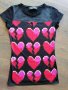 Дамска тениска със сърца, снимка 1 - Тениски - 36764154