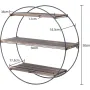 ПРОМОЦИЯ Кръгъл рафт за стена от борова дървесина с 3 нива UNHO XJJ462, снимка 7