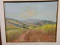Стара авторска творба ,пейзаж масло платно подписана и рамкирана , снимка 2