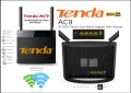 Tenda AC9 AC1200 Smart Dual Band Wireless Gigabit Router с USB, снимка 1