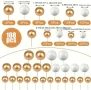 108 броя бели златисти топчета топки на тел от стиропор за декорация на торта , снимка 4