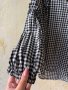 Gina Tricot Черно бяла блуза с буфан ръкав 🖤🤍, снимка 4