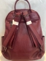Дамска кожена раничка в цвят бордо, снимка 3