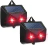 Нови 2 броя устройство за прогонване на животни със слънчев панел и LED светлини, снимка 1
