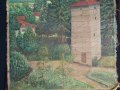 Картина, Часовниковата кула в Златица, Н. Шопов, 1986 г., снимка 3