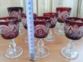 Кристални чаши цветен червен кристал , снимка 6