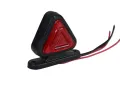 1бр. Триъгълно  ЛЕД LED рогче с 18 диода, червено-жълто, 12-24V, снимка 2
