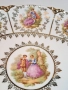 немско порцеланово елипсовидно плато с позлата Ромео и Жулиета М1, снимка 4
