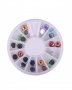 24 бр. ефектни кръгли камъчета/бижута, снимка 1 - Продукти за маникюр - 18472679