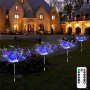 2бр. Светещо LED дърво със соларен панел, снимка 1 - Лед осветление - 43430506