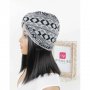 Тюрбан за коса в етно стил черно и бяло, снимка 2