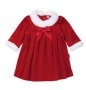 Бебешка зимна рокличка в червено и бяло 9-12 мес. 