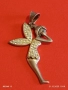 Сребърен медальон с формата на фея Tinkerbell Swarovski инкрустирана с блестящи кристали 18654, снимка 6