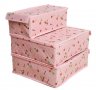 2550 Комплект от 3бр.розови органайзери за бельо и чорапи с капаци, снимка 2