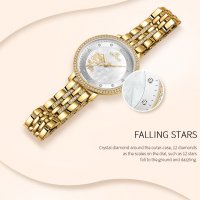 Дамски часовник NAVIFORCE Gold/Silver 5017 GW., снимка 7 - Дамски - 34725153