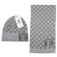 💯Louis Vuitton унисекс уникален комплект шапка и шал💯, снимка 4 - Шапки - 43379515