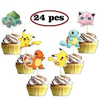 24 бр Покемон pokemon Пикачу топер топери за мъфини декорация рожден ден парти , снимка 1 - Други - 33216330