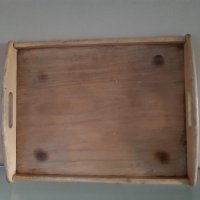 Дървен поднос, ретро, снимка 1 - Аксесоари за кухня - 37779490
