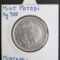 Сребърна монета Боливия 50 Сентавос 1899 г., снимка 2 - Нумизматика и бонистика - 39159612