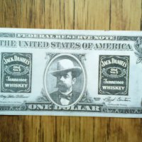 Банкнота с Jack Daniels - Jennessee Whiskey, снимка 1 - Нумизматика и бонистика - 31225829
