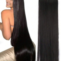 Качествена дълга коса/ цял екстеншън за по-голям обем и дължина на косата 100гр, дължина 60см, снимка 1 - Аксесоари за коса - 44895510