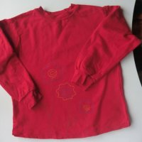 червено тънко ватирано пуловерче, снимка 2 - Детски пуловери и жилетки - 37541947