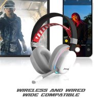 Marvo безжични геймърски слушалки Gaming Headphones Monka Echo HG9069W - Bluetooth, 2.4G, снимка 6 - Слушалки за компютър - 43977354