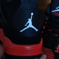 Nike Air Jordan 4 Red Thunder Нови Оригинални Мъжки Обувки Кецове Маратонки Размер 44 Номер 28см , снимка 3 - Кецове - 40535262