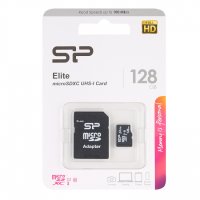 Карта памет Silicon Power Elite, 128GB, Micro SD + SD Adapter - SP128GBSTXBU1V10SP, снимка 2 - Карти памет - 43355505