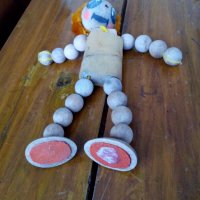 Стара дървена кукла, снимка 1 - Други ценни предмети - 27453635