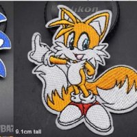 Соник Sonic голяма емблема апликация за дреха дрехи самозалепваща се картинка, снимка 2 - Други - 29771867