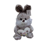 Подаръчна плюшена играчка Зайче LOVE SMILE 30см, снимка 2 - Романтични подаръци - 43894205