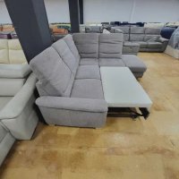 Сив ъглов диван от плат с функция сън и ракла "PP - LA20014", снимка 7 - Дивани и мека мебел - 39964994