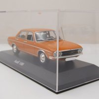 Audi 100 1969 - мащаб 1:43 на Minichamps моделът е нов в PVC дисплей-кейс, снимка 8 - Колекции - 43034908