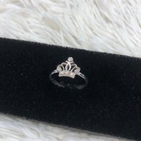 Сребърен пръстен корона с цирконий сребро проба 925, снимка 1 - Пръстени - 43172379