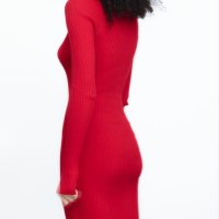 Червена рокля H&M, снимка 4 - Рокли - 43533961