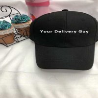Шапка за доставчици ISA, с текст Your Delivery Guy, Черна, Регулируем размер, снимка 3 - Шапки - 38121305