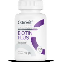 OstroVit Biotin Plus 2500 mcg | Биотин+Селен+Цинк+Фолиева к-на, 100 таблетки, снимка 1 - Хранителни добавки - 28369247