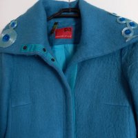 Синьо палто, снимка 2 - Палта, манта - 32410991