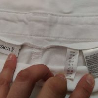 Бял панталон за бременни Yessica, размер: 44/46, снимка 3 - Дрехи за бременни - 32865673