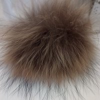 Прошарен Помпон Естествен косъм за шапка, снимка 7 - Шапки - 44132872