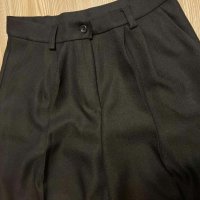 НОВ прав дамски панталон с широки крачоли в сиво и черно  (размер М), снимка 3 - Други - 43448407