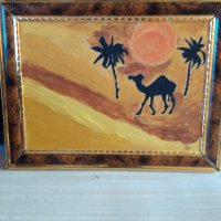  "Пустинен пейзаж" акрил върху дърво, снимка 7 - Картини - 37118457